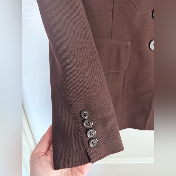 Lauren Ralph Lauren Women’s Petite Brown Wool Blazer Jacket - Size 6P - Picture 3 of 7